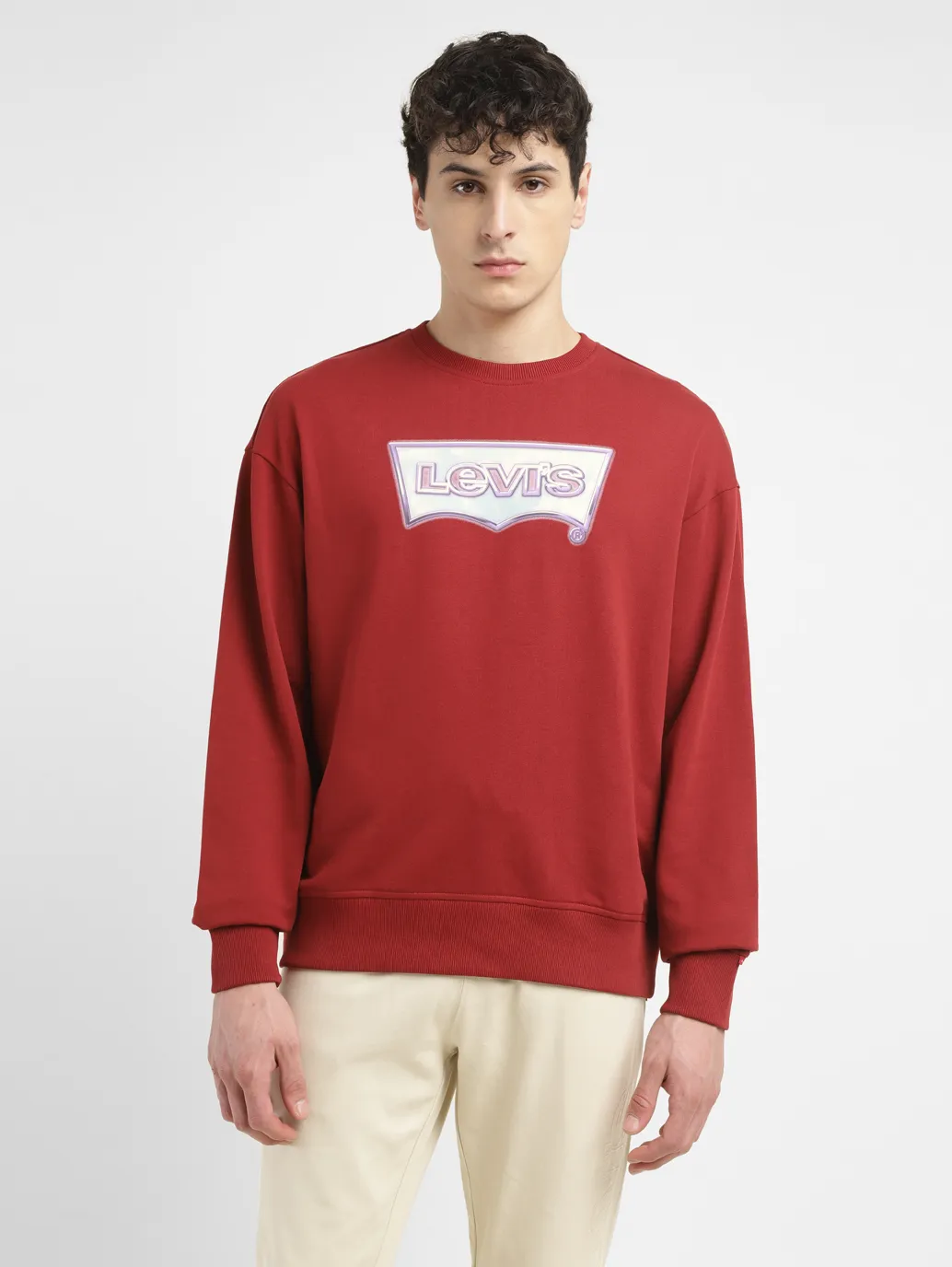 Men's Brand Logo Crew Neck Sweatshirt - Image 2