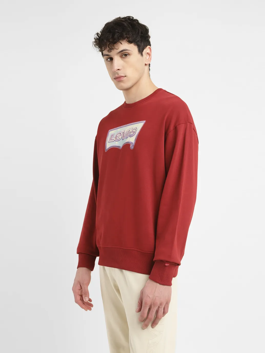 Men's Brand Logo Crew Neck Sweatshirt - Image 4