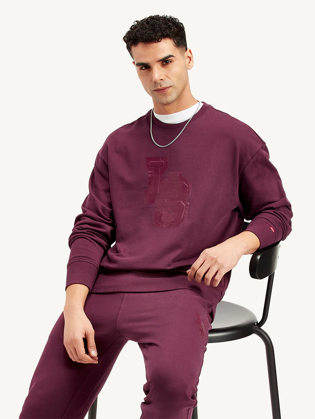 Men's Brand Logo Crew Neck Sweatshirt
