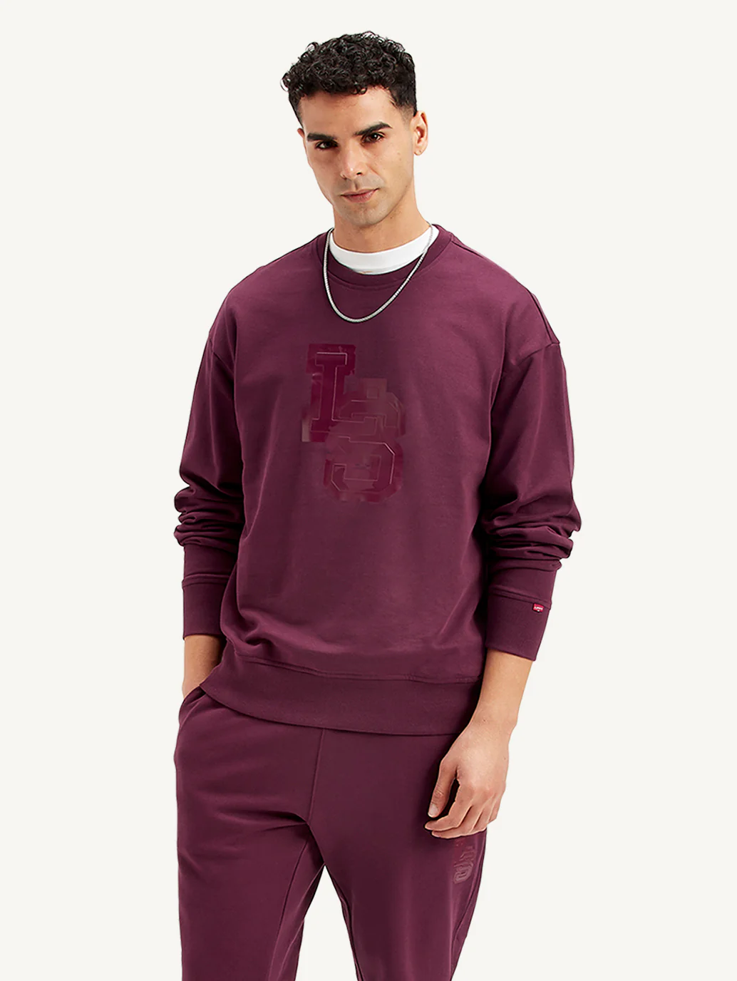 Men's Brand Logo Crew Neck Sweatshirt - Image 2