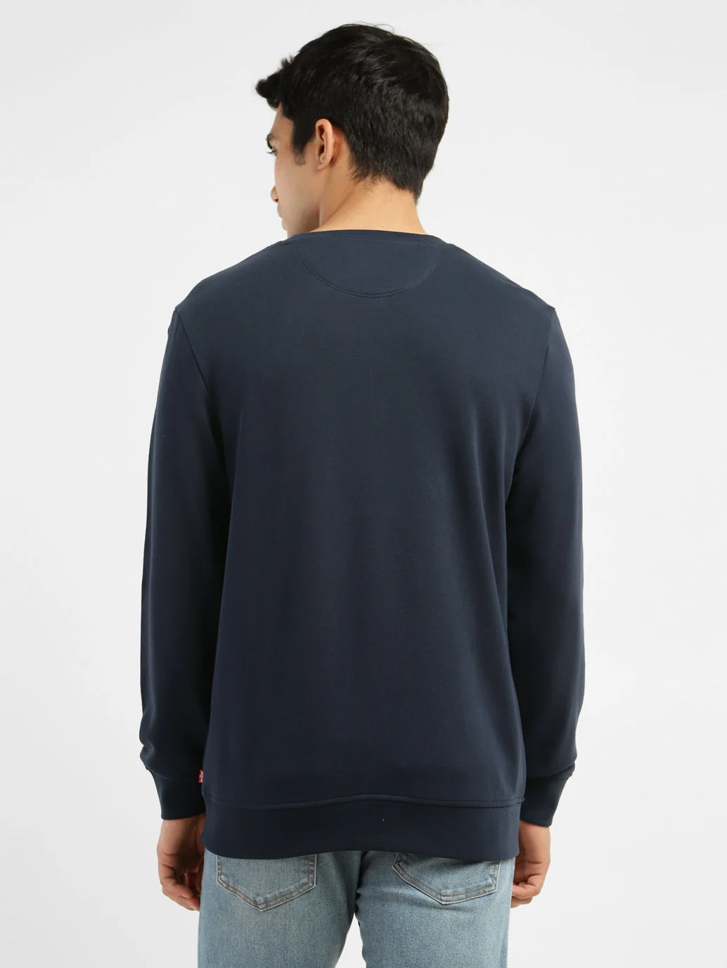 Men's Brand Logo Navy Crew Neck Sweatshirt - Image 3