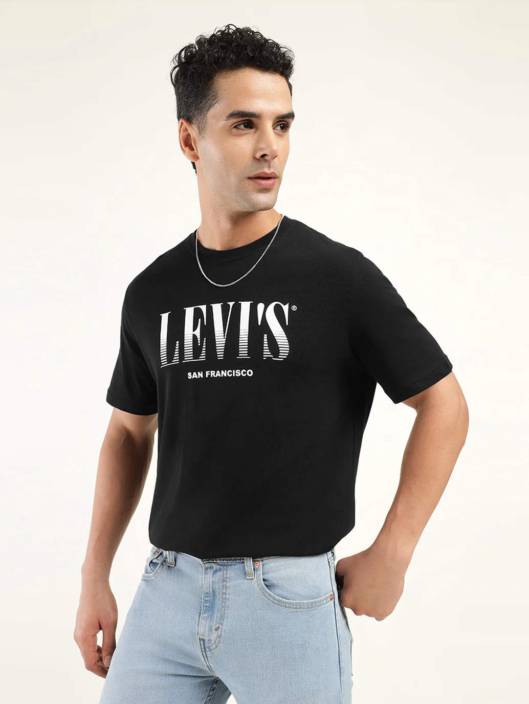 Men's Brand Logo Loose Fit T-Shirt