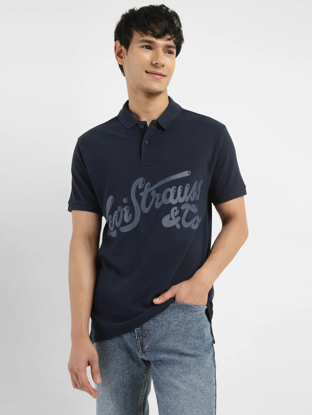 Men's Brand Logo Polo T-shirt - Image 7