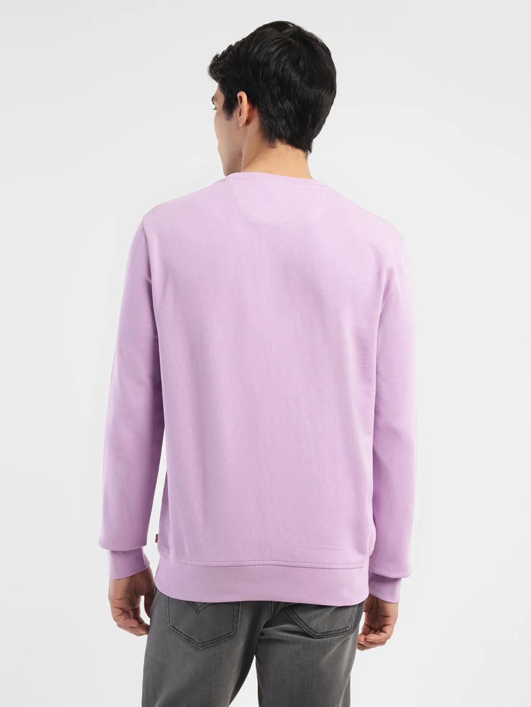 Men's Brand Logo Purple Crew Neck Sweatshirt - Image 3