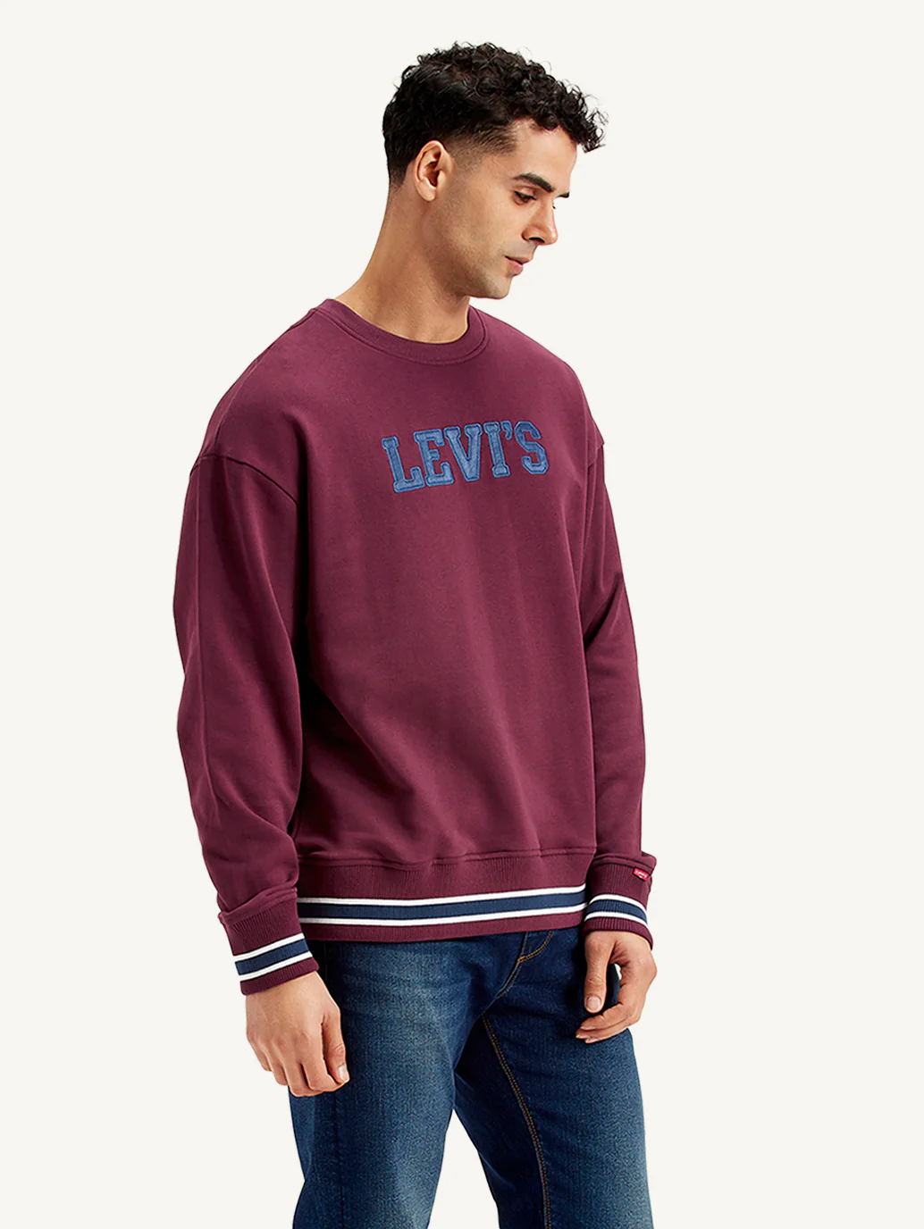 Men's Brand Logo Crew Neck Sweatshirt - Image 5