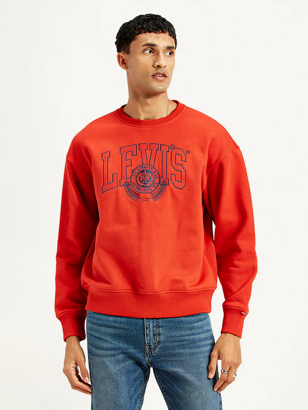 Men's Brand Logo Crew Neck Sweatshirt - Image 2
