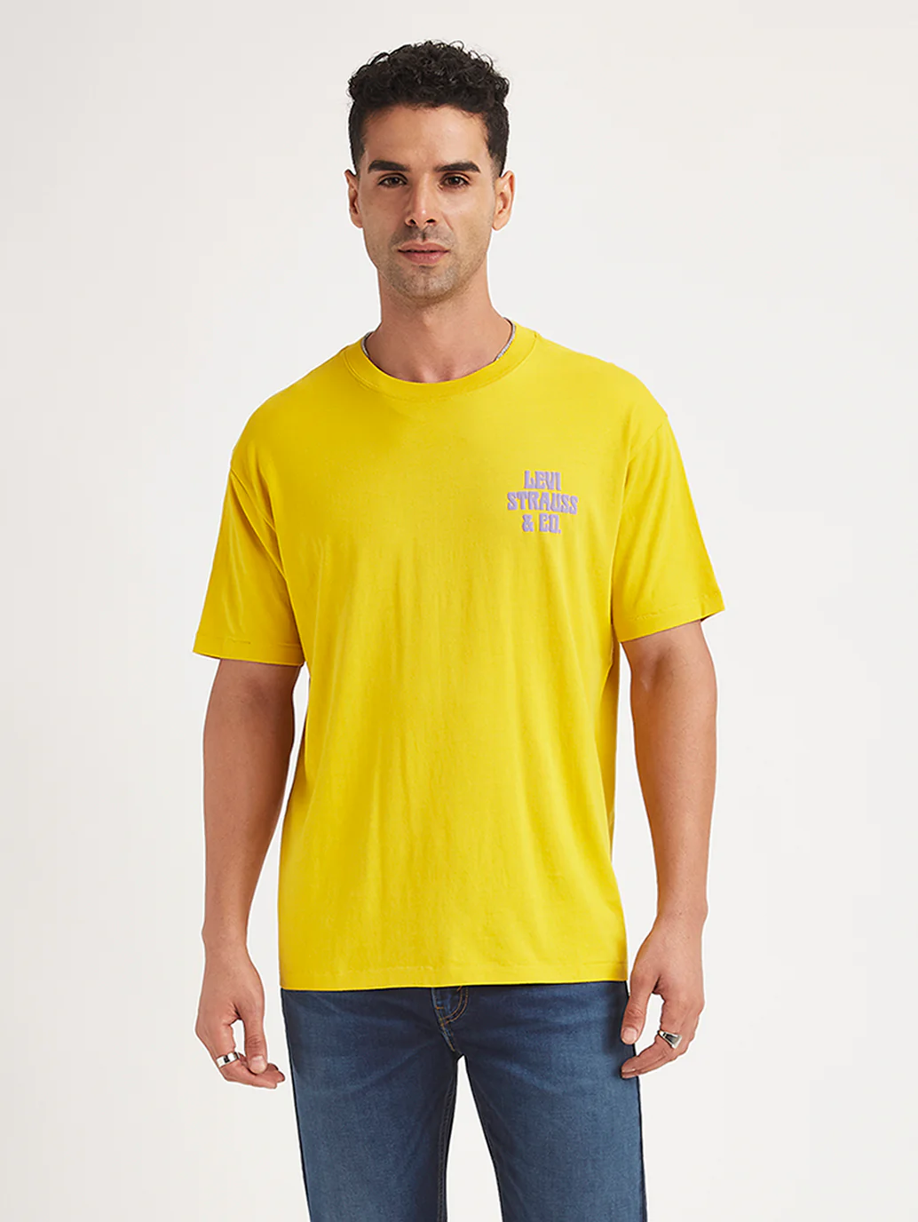 Men's Brand Logo Loose Fit T-Shirt