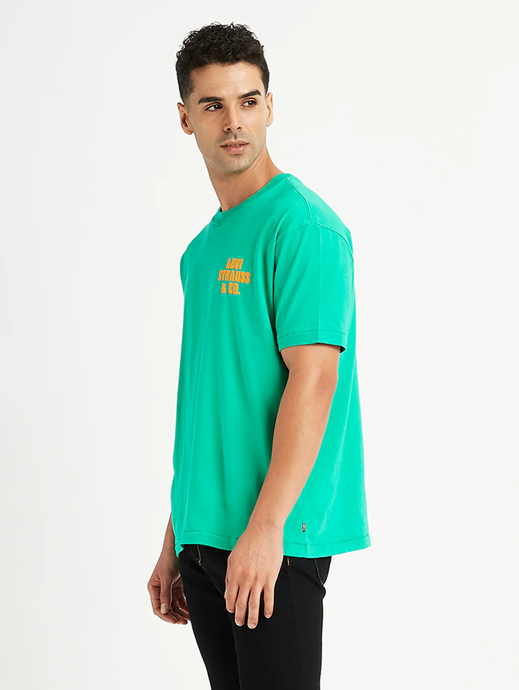 Men's Brand Logo Loose Fit T-Shirt