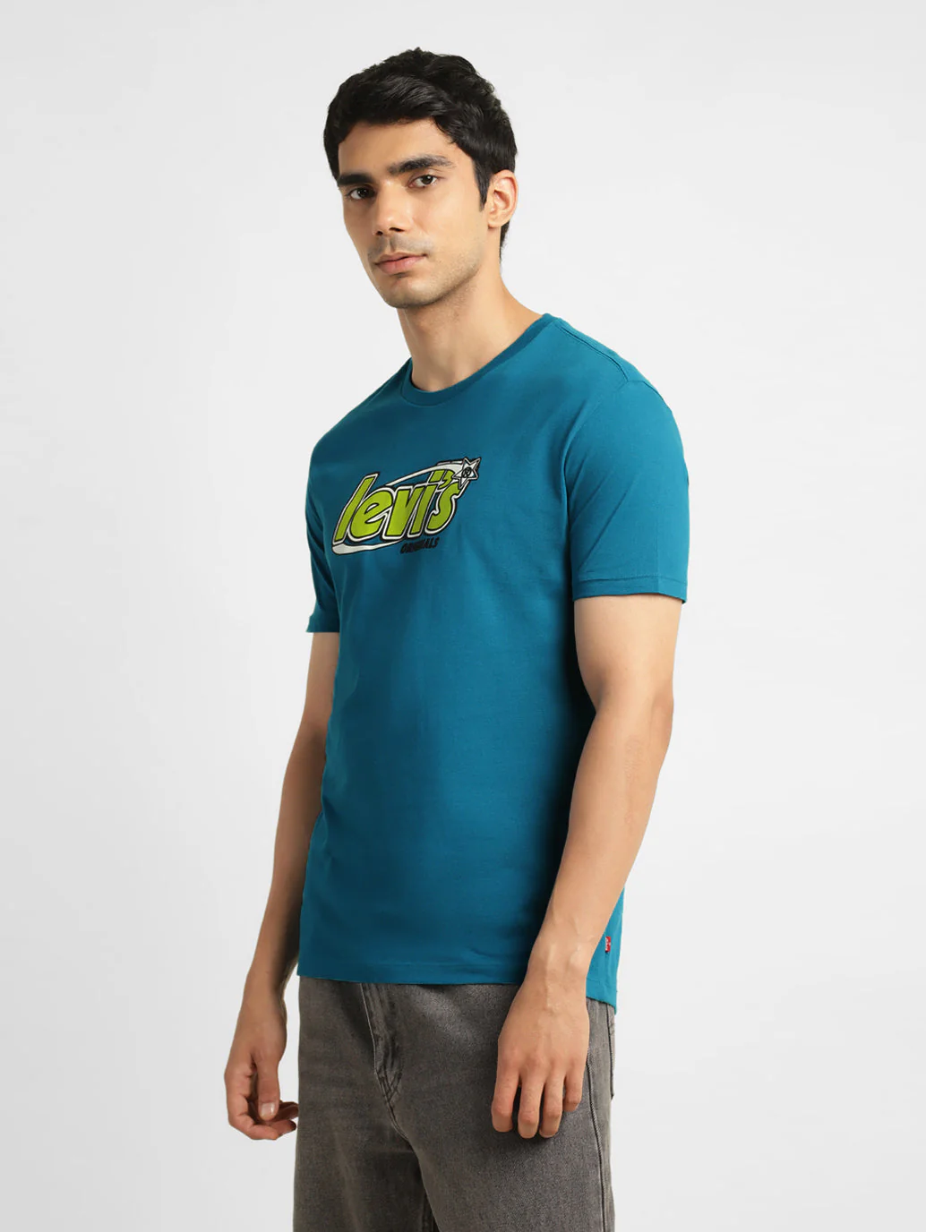 Men's Brand Logo Round Neck T-shirt - Image 4