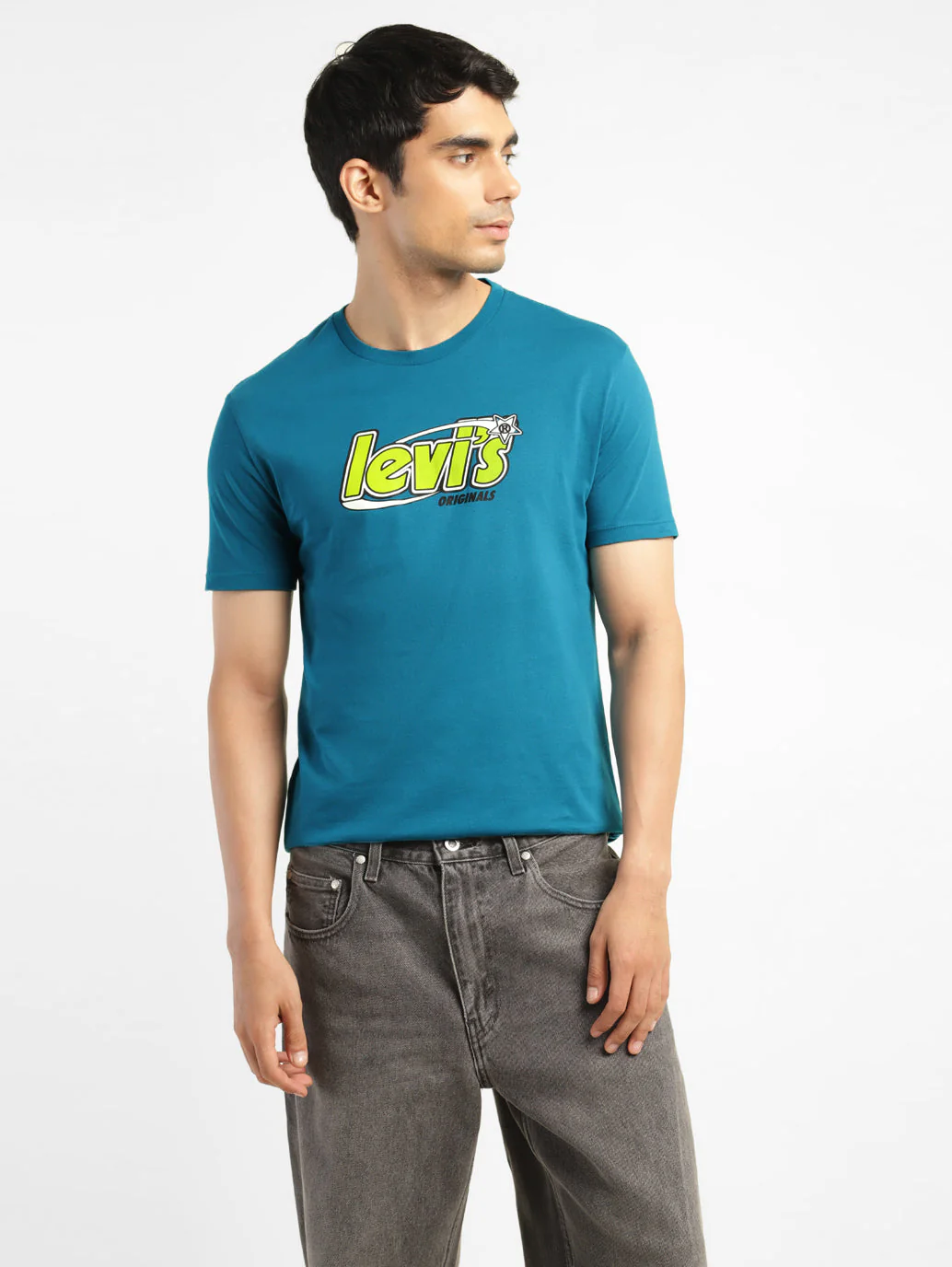 Men's Brand Logo Round Neck T-shirt - Image 6