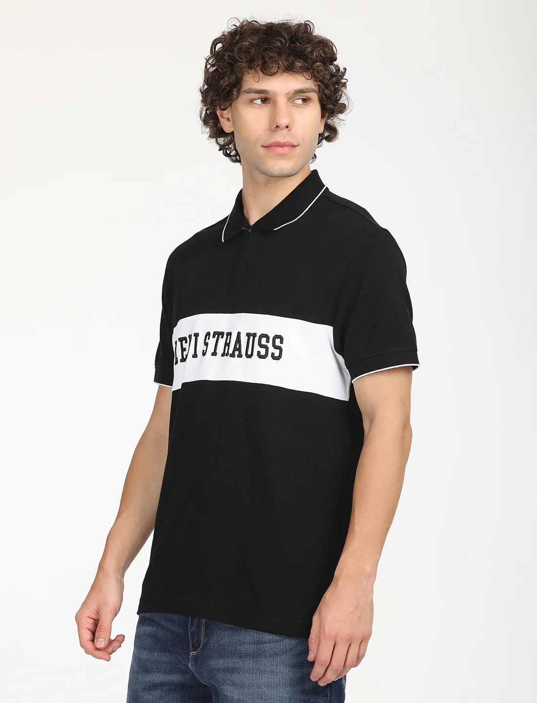 Men's Brand Logo Slim Fit Polo T-shirt - Image 2