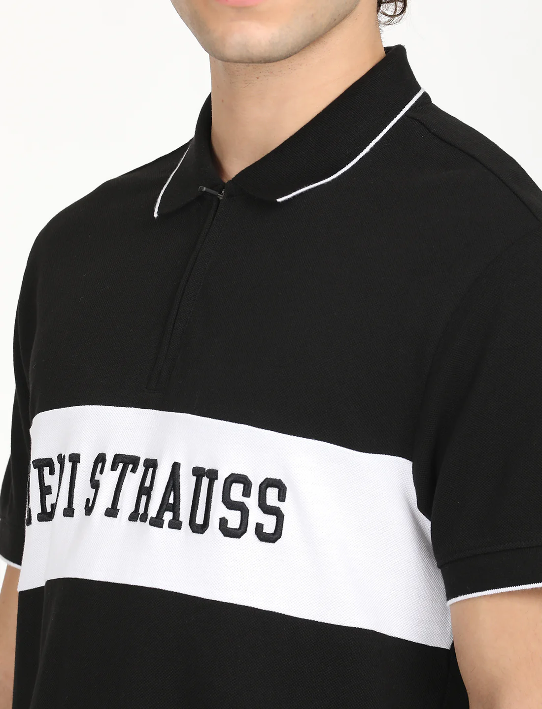 Men's Brand Logo Slim Fit Polo T-shirt - Image 5