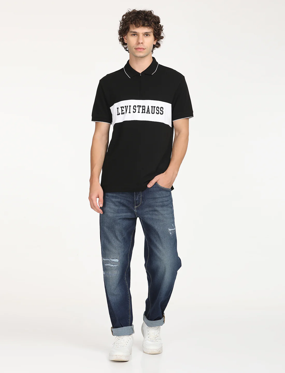 Men's Brand Logo Slim Fit Polo T-shirt - Image 6