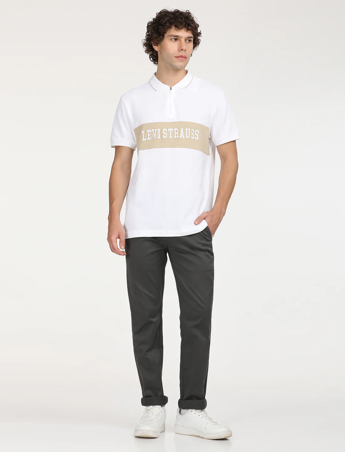 Men's Brand Logo Slim Fit Polo T-shirt - Image 6