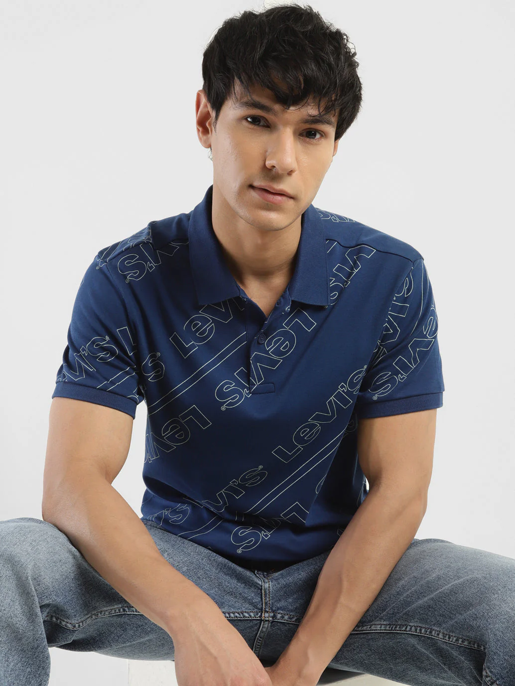 Men's Brand Logo Slim Fit Polo T-shirt - Image 2