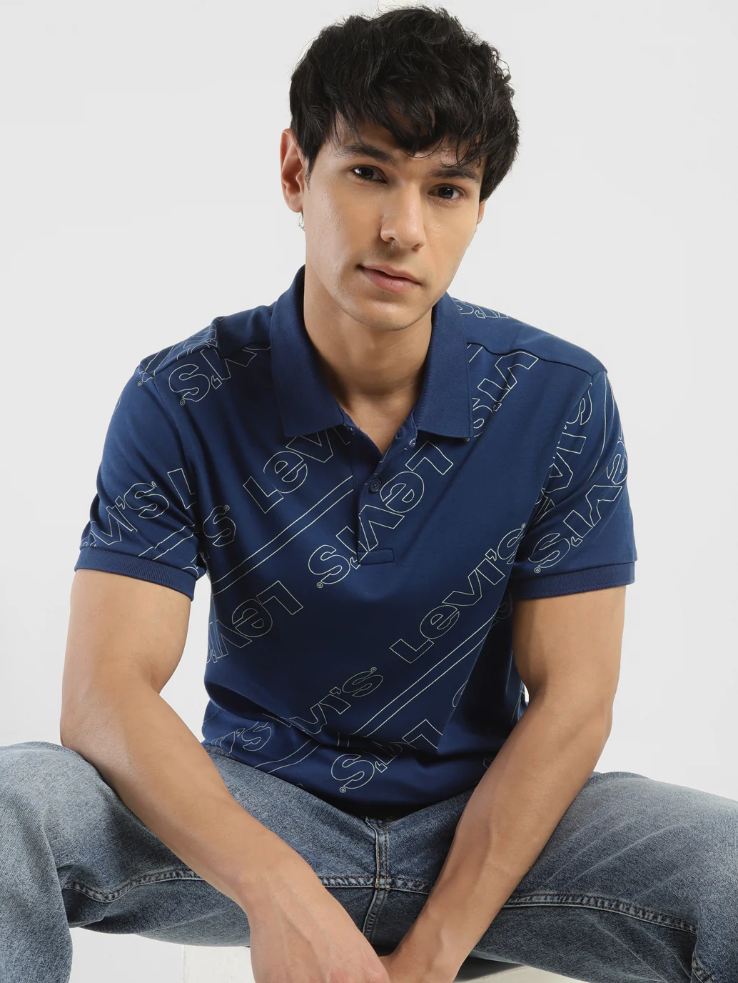 Men's Brand Logo Slim Fit Polo T-shirt - Image 7