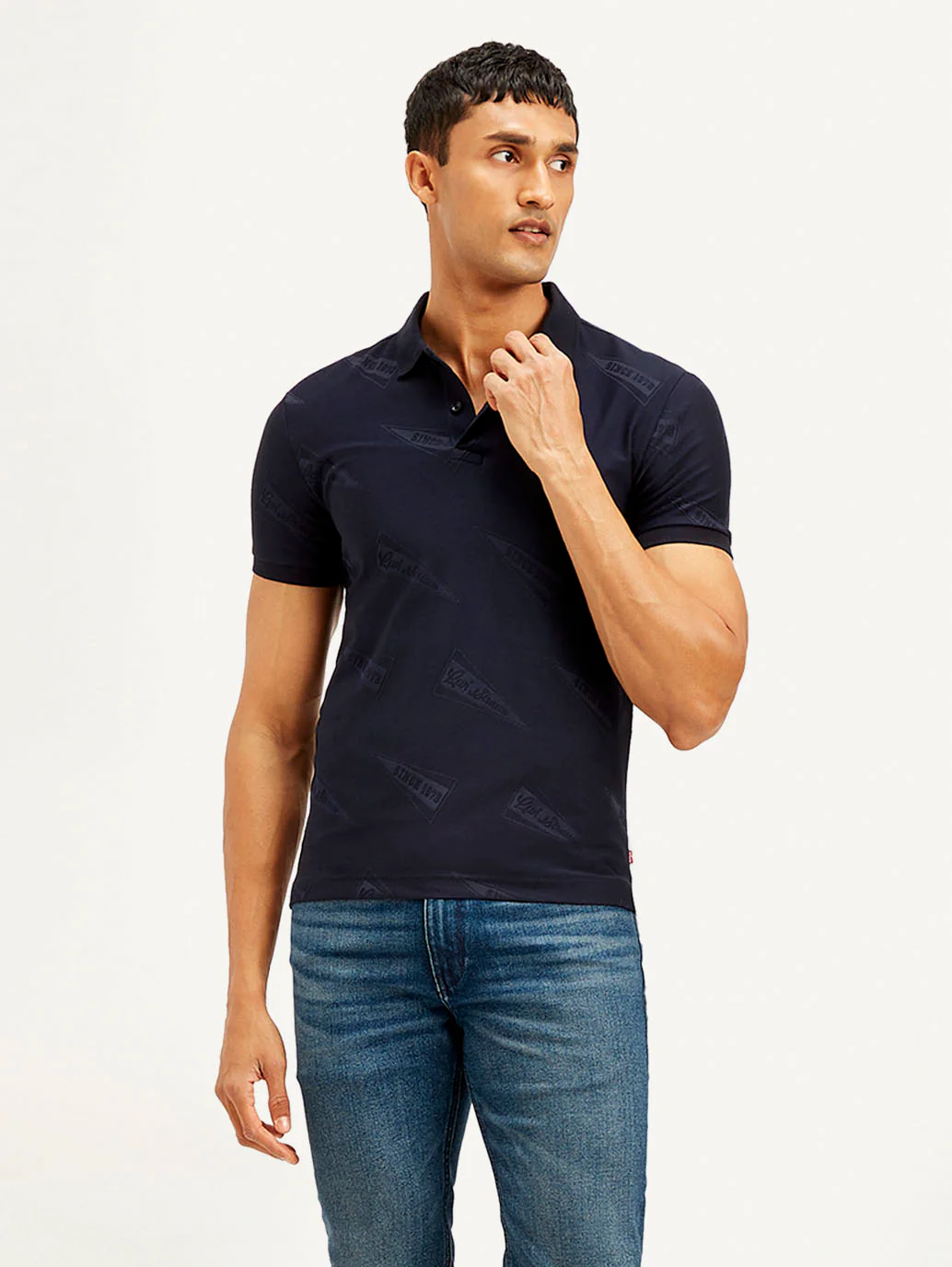 Men's Brand Logo Slim Fit Polo T-shirt - Image 2