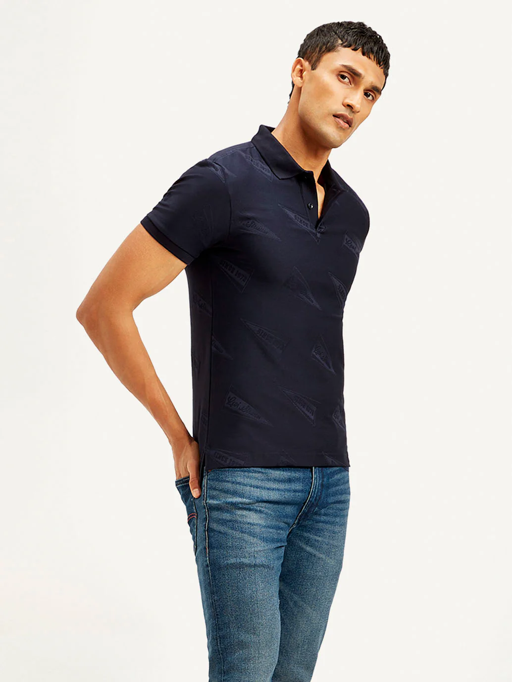 Men's Brand Logo Slim Fit Polo T-shirt - Image 5