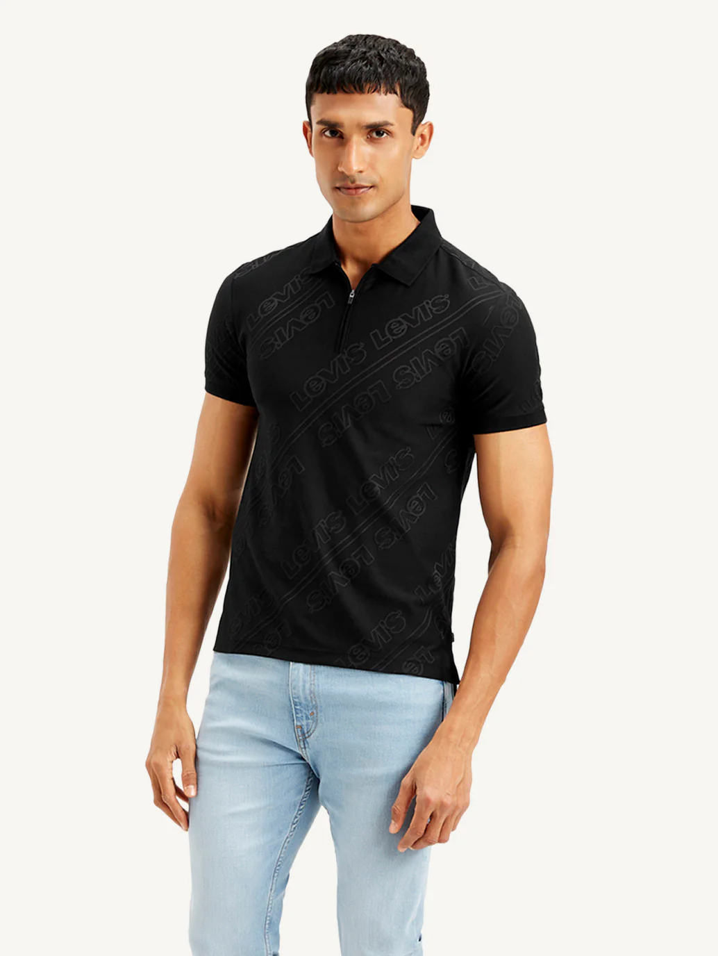 Men's Brand Logo Slim Fit Polo T-shirt - Image 2