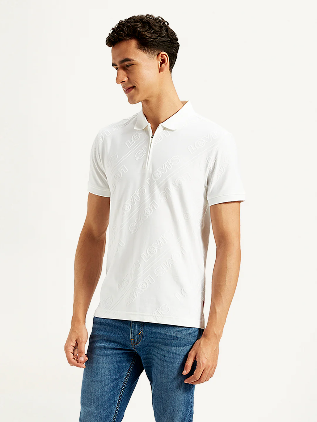 Men's Brand Logo Slim Fit Polo T-Shirt - Image 4