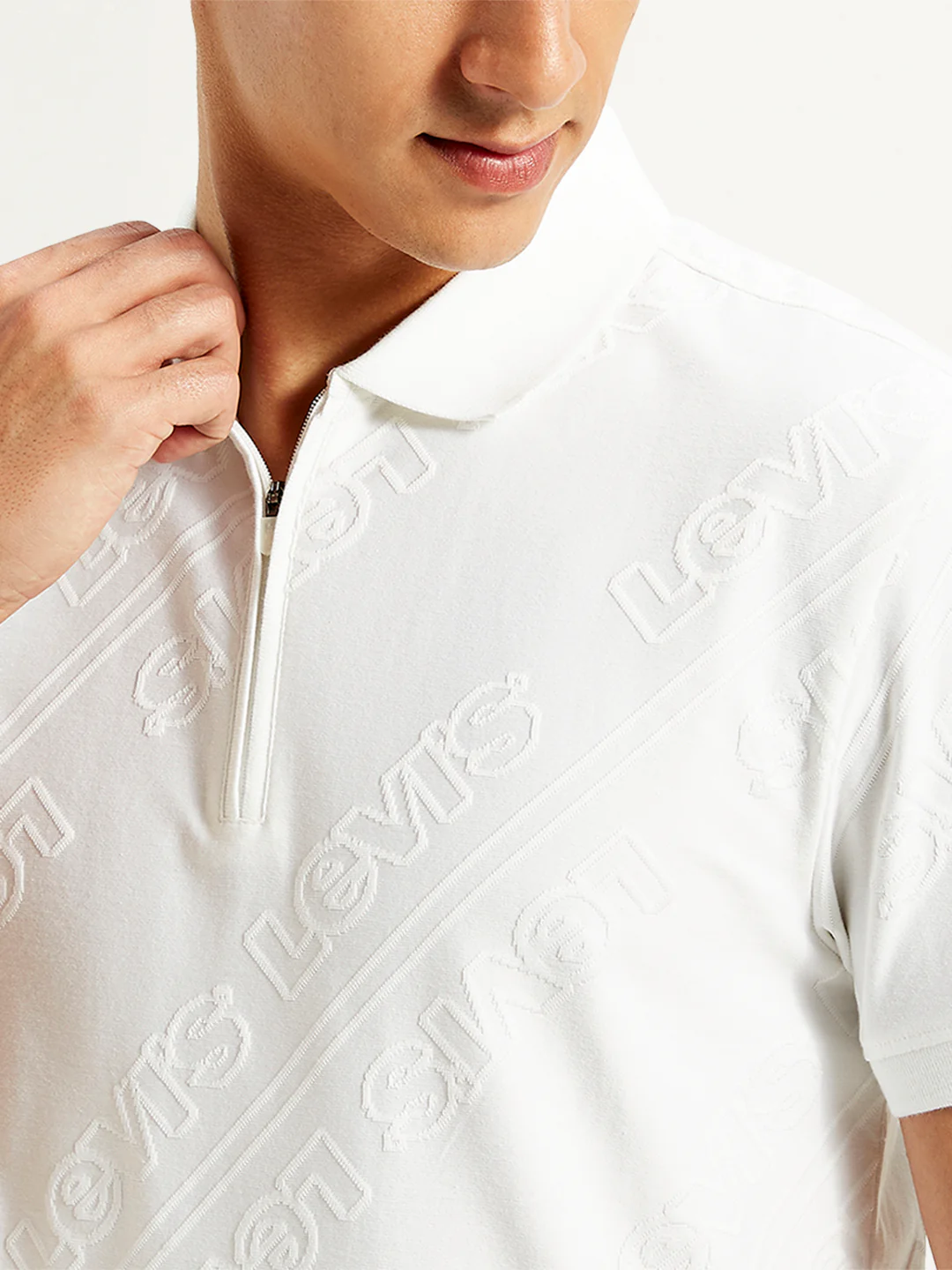 Men's Brand Logo Slim Fit Polo T-Shirt - Image 5