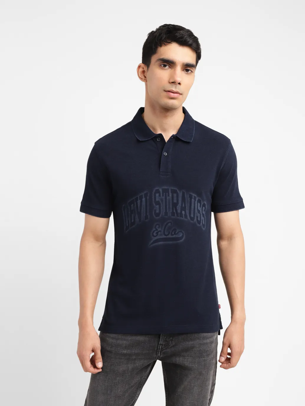 Men's Brand Logo Slim Fit Polo T-shirt - Image 2