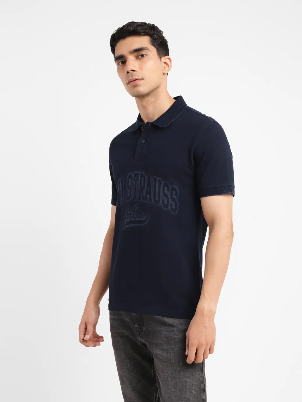 Men's Brand Logo Slim Fit Polo T-shirt - Image 4