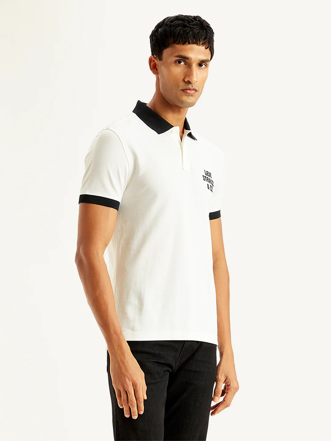 Men's Brand Logo Slim Fit Polo T-Shirt - Image 4