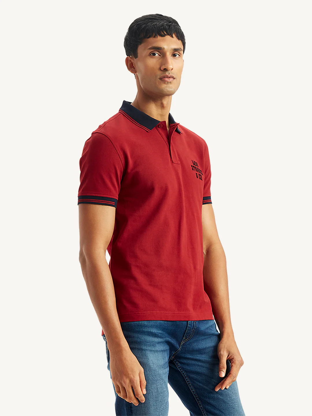 Men's Brand Logo Slim Fit Polo T-Shirt - Image 3