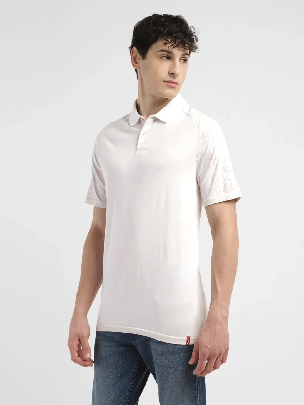 Men's Brand Logo Slim Fit Polo T-shirt - Image 4