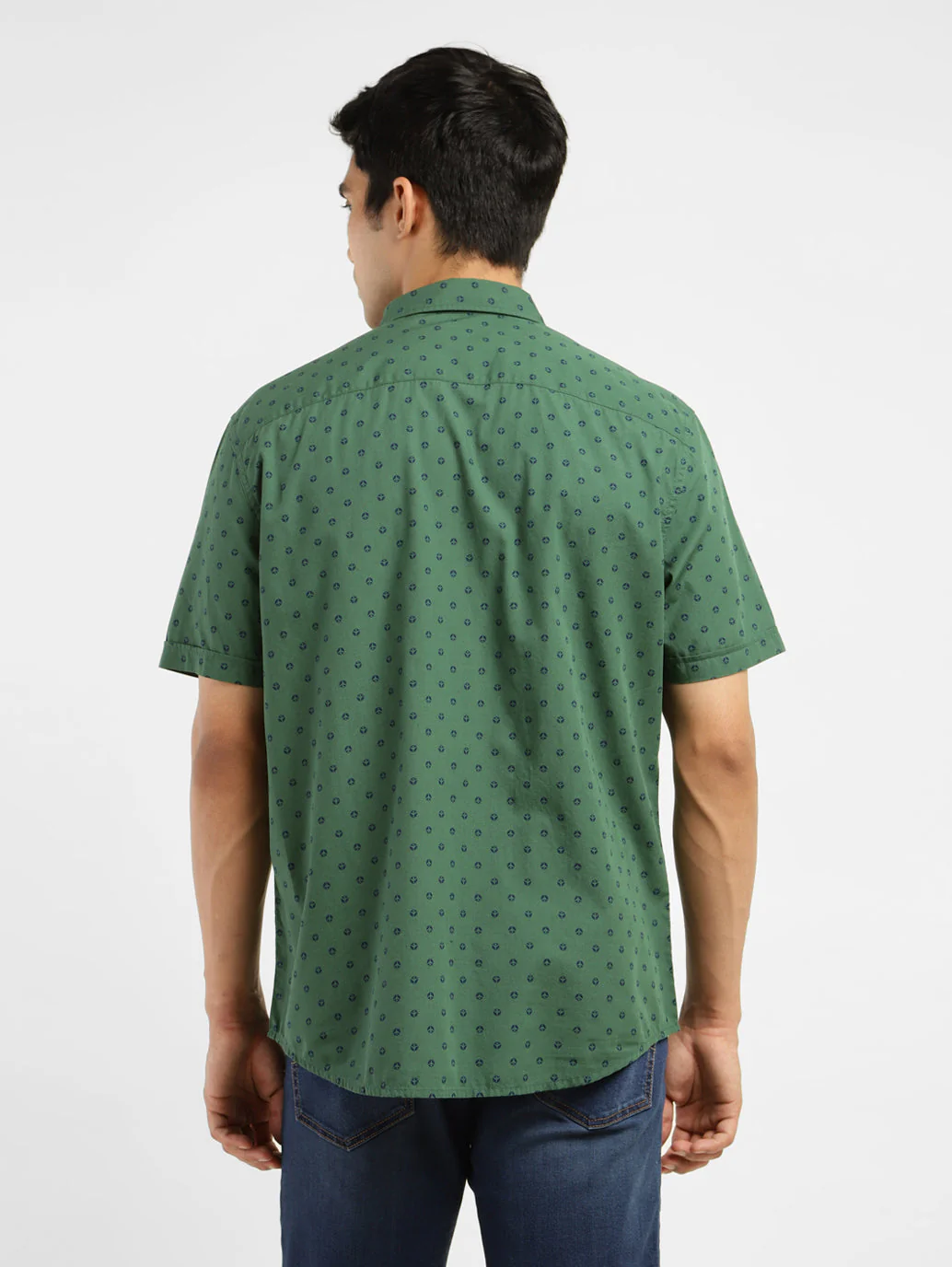 Men's Geometric Print Slim Fit Shirt - Image 3