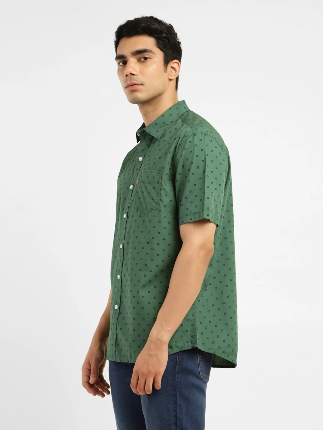 Men's Geometric Print Slim Fit Shirt - Image 4