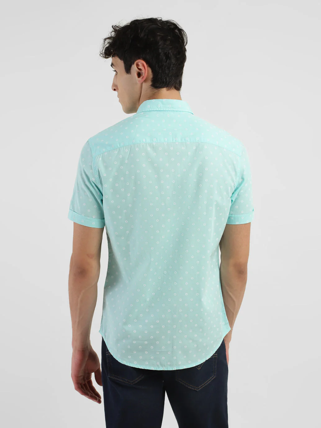 Men's Geometric Print Slim Fit Shirt - Image 3