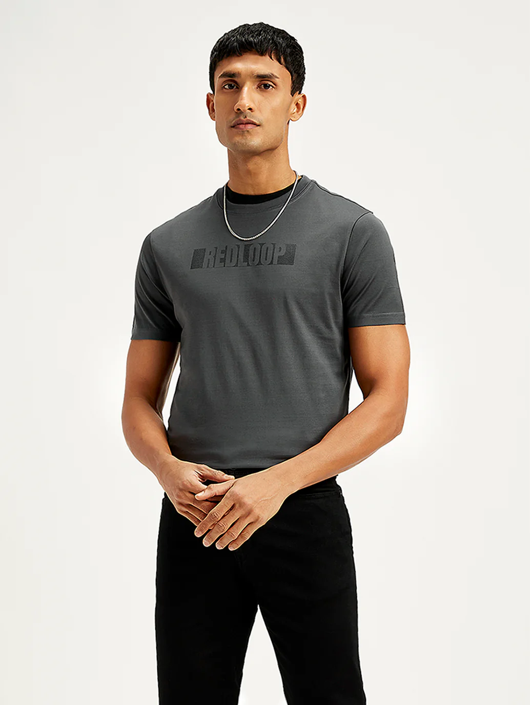 Men's Redloop Brand Logo Slim Fit T-Shirt
