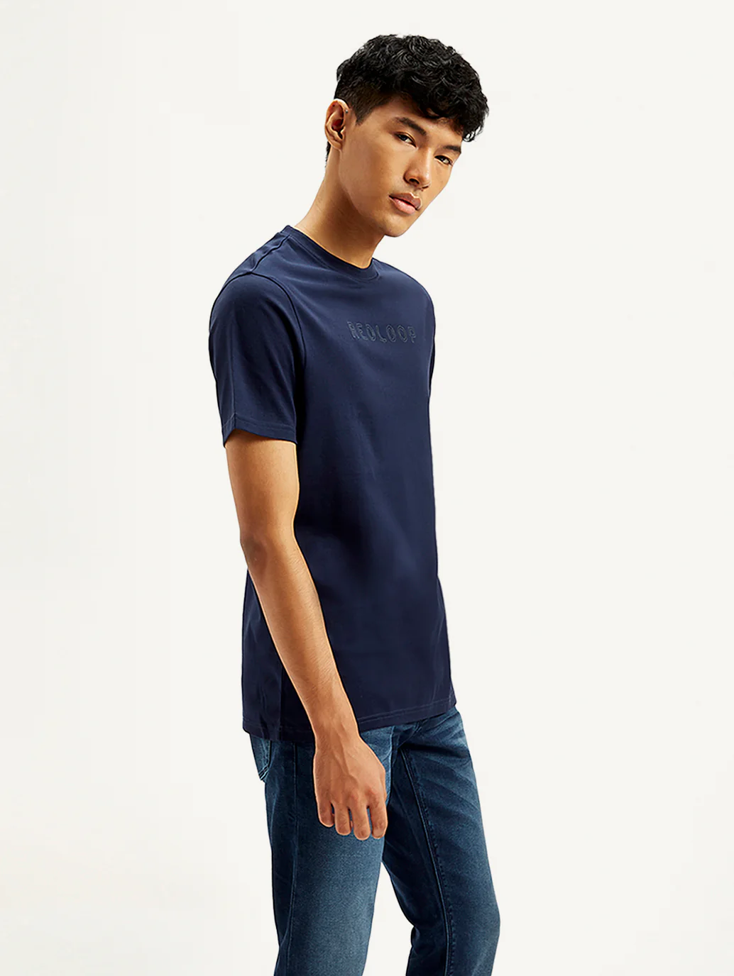 Men's Redloop Brand Logo Slim Fit T-Shirt