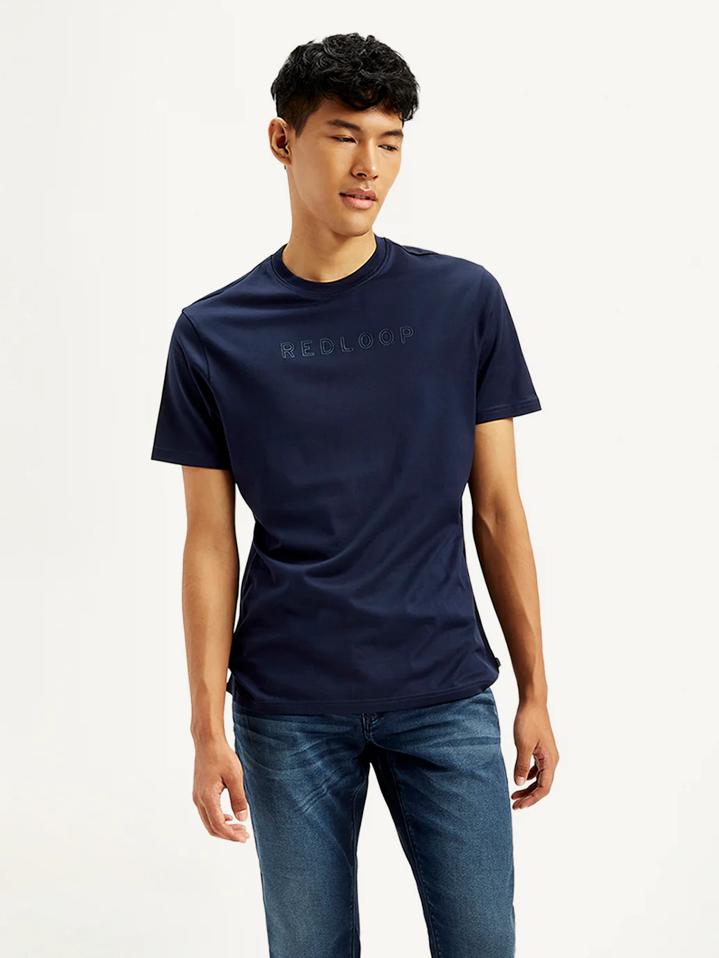 Men's Redloop Brand Logo Slim Fit T-Shirt - Image 4