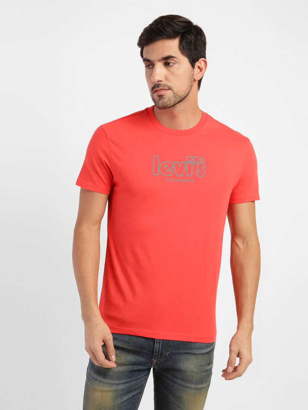 Men's Brand Logo Slim Fit T-shirt Red - Image 2