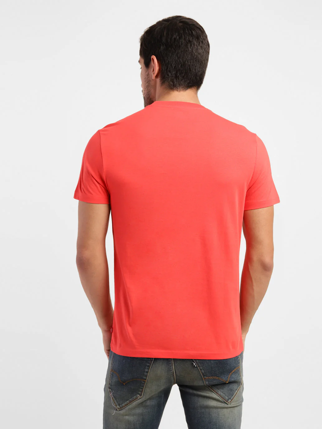 Men's Brand Logo Slim Fit T-shirt Red - Image 3