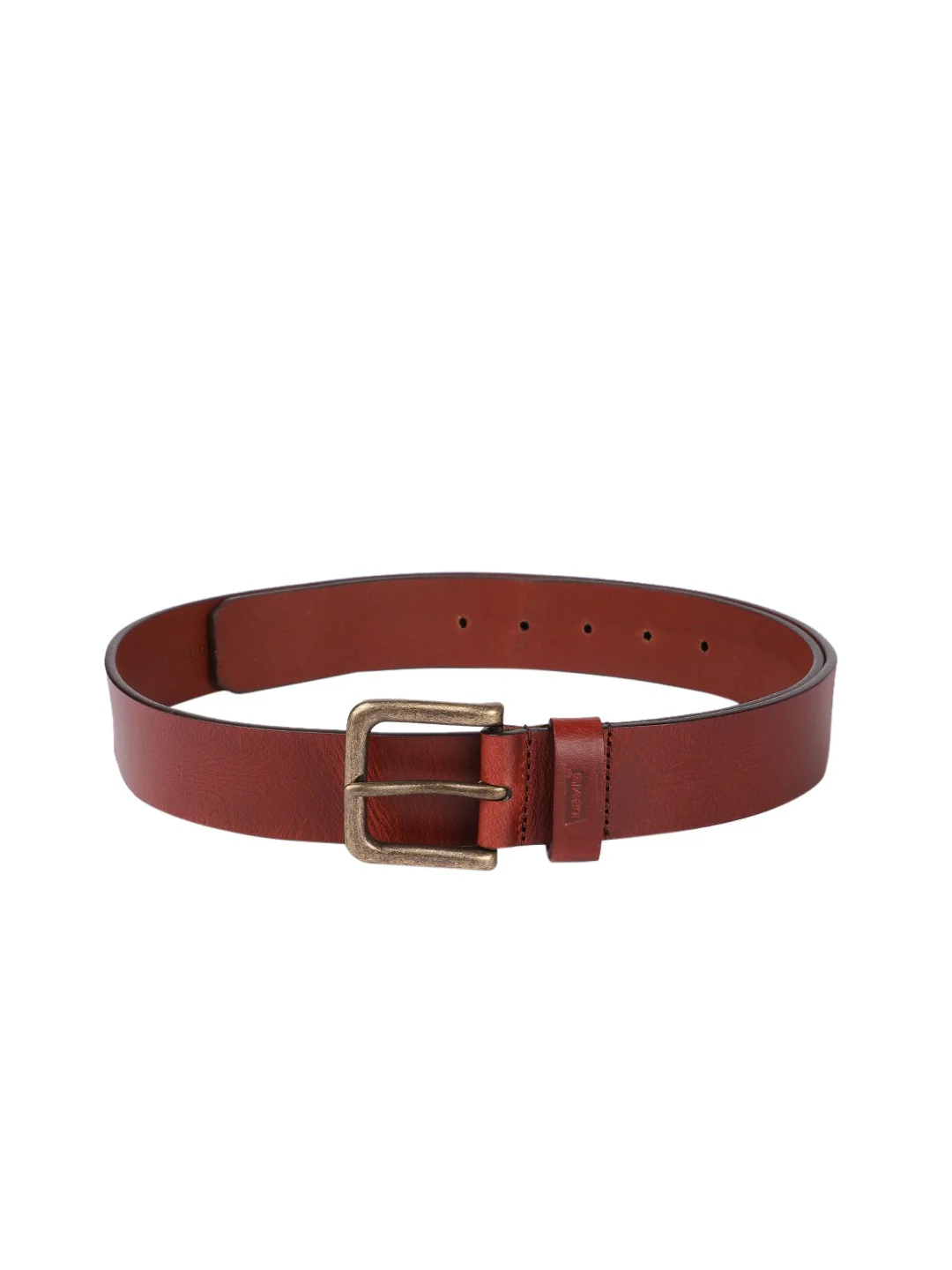 Men's Brown Casual Leather Belt - Image 3