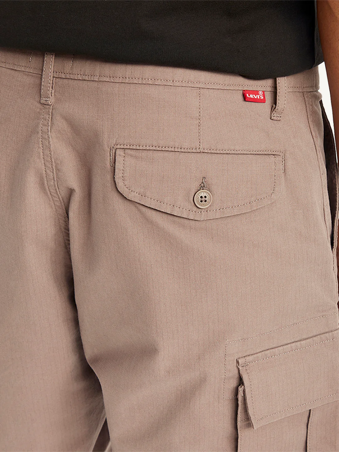 Men's Brown Regular Fit Cargo Shorts - Image 4