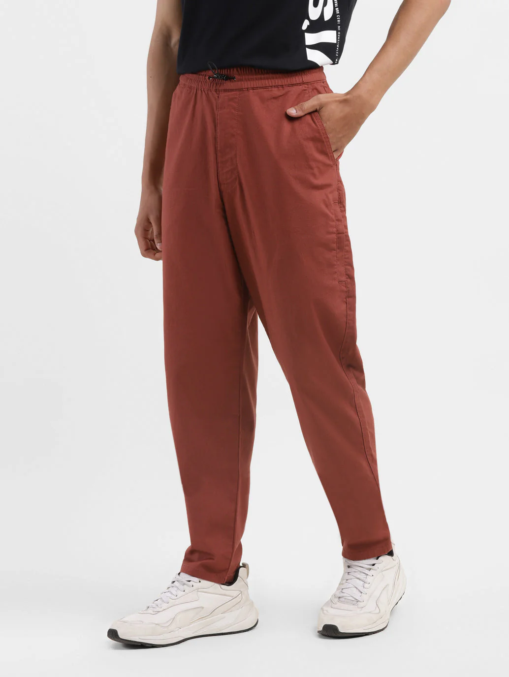 Men's Brown Regular Fit Joggers - Image 4