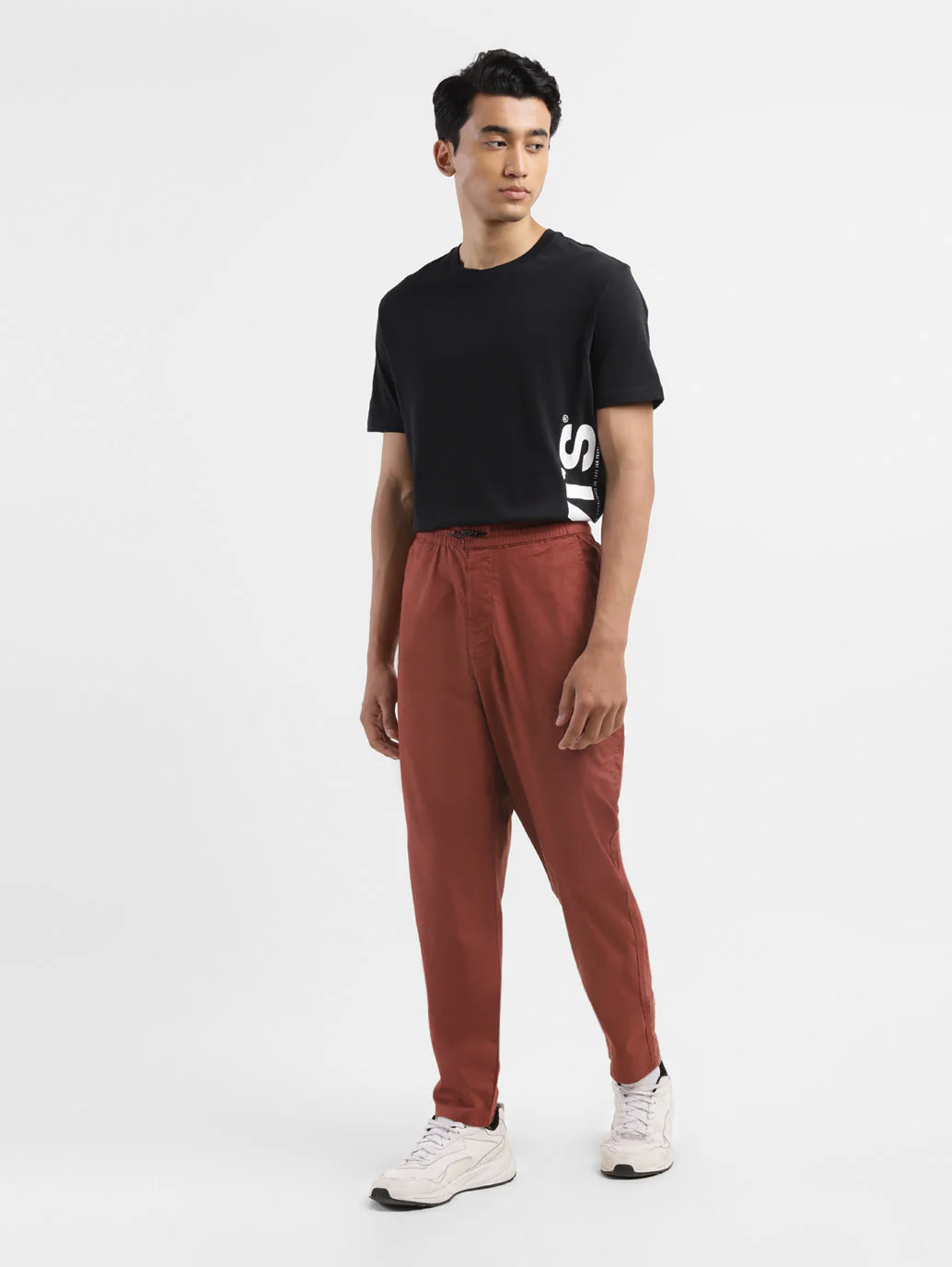 Men's Brown Regular Fit Joggers - Image 7
