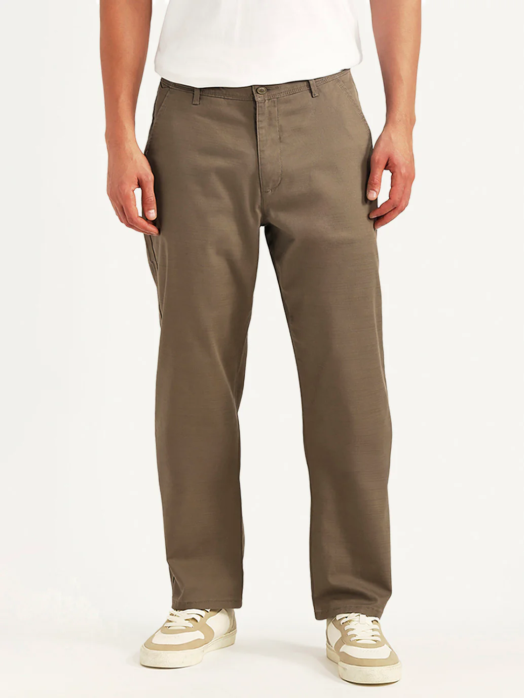 Men's Brown Authentic Relaxed Fit Chinos - Image 3