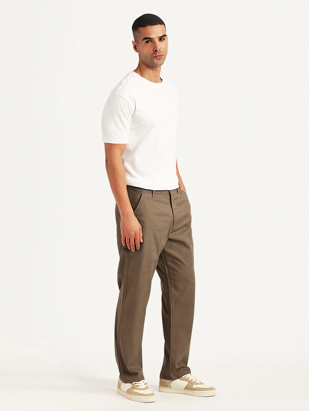 Men's Brown Authentic Relaxed Fit Chinos - Image 6