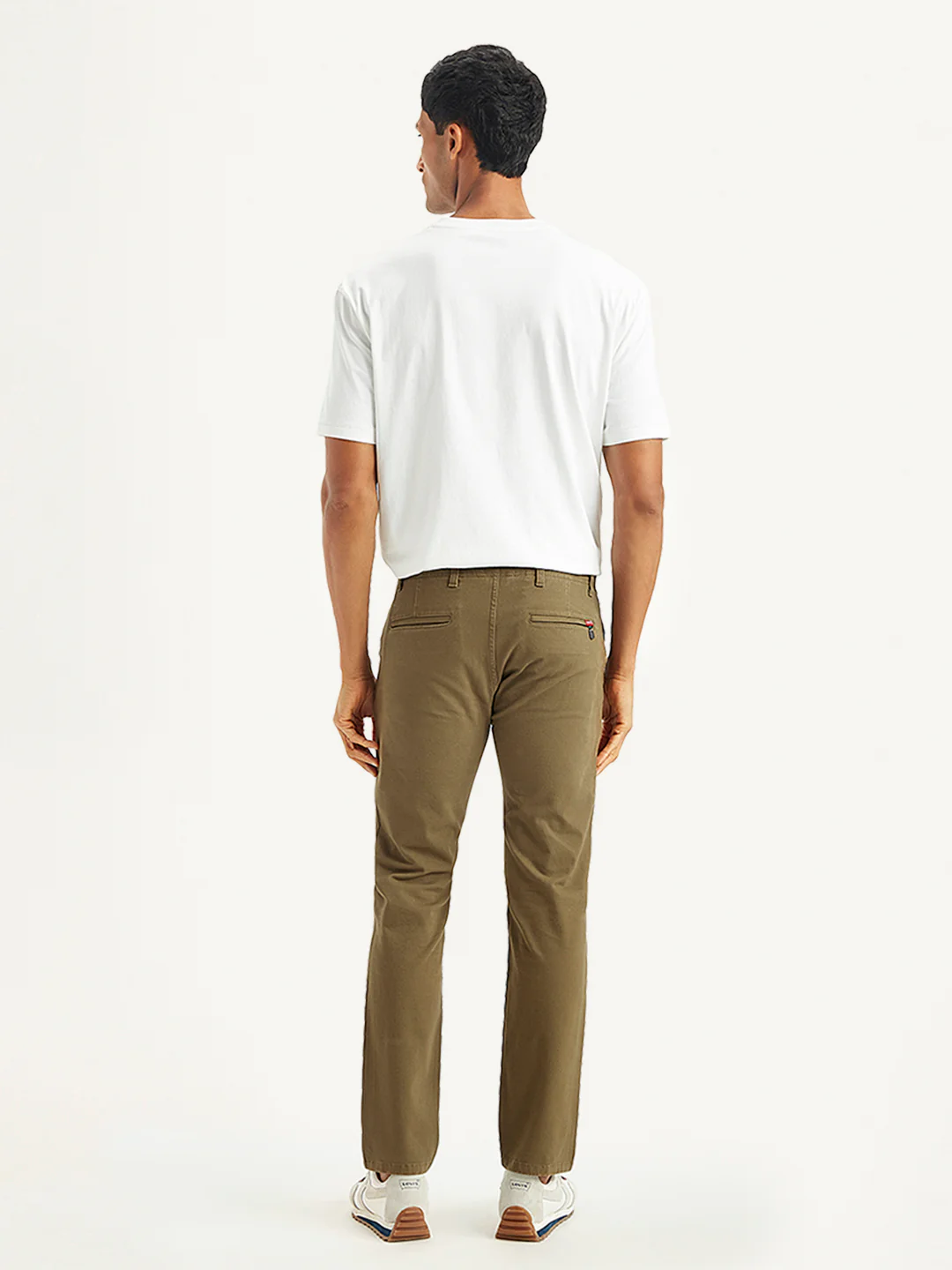 Men's Brown Slim Fit Chinos - Image 2