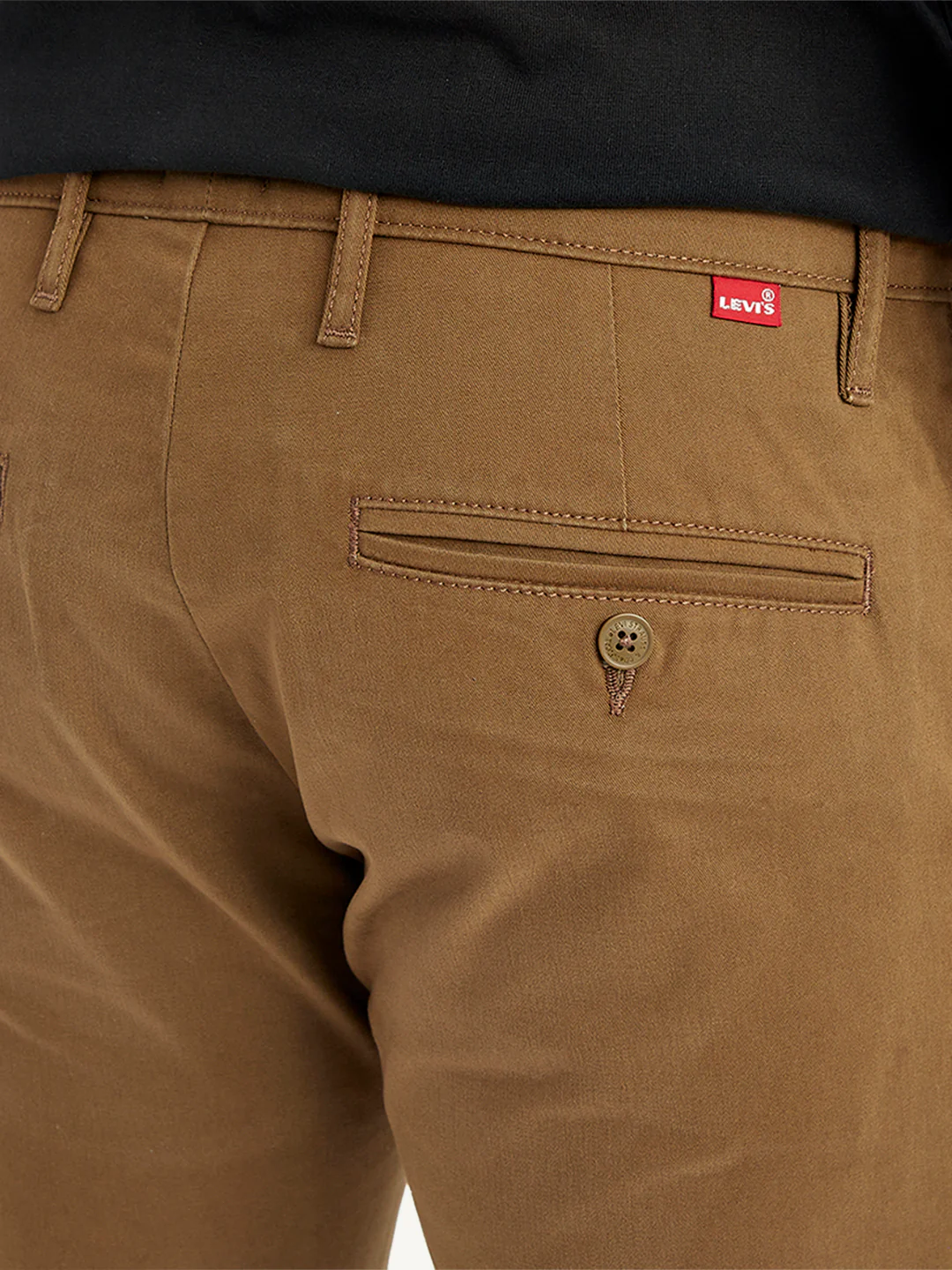 Men's Brown Slim Fit Chinos - Image 4