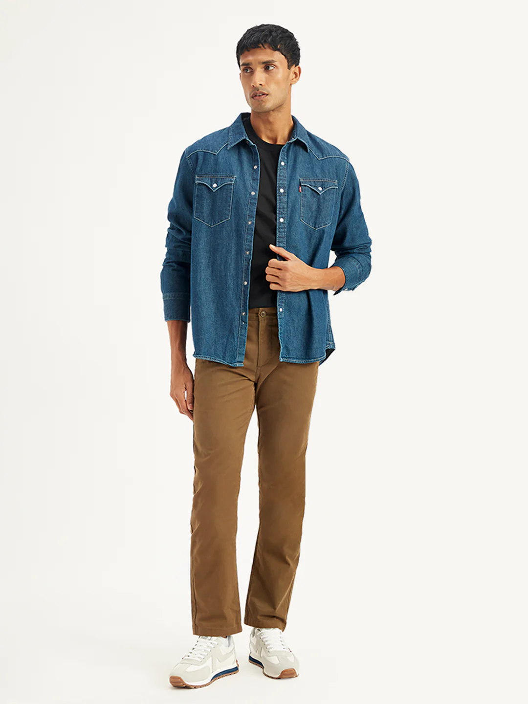 Men's Brown Slim Fit Chinos - Image 5