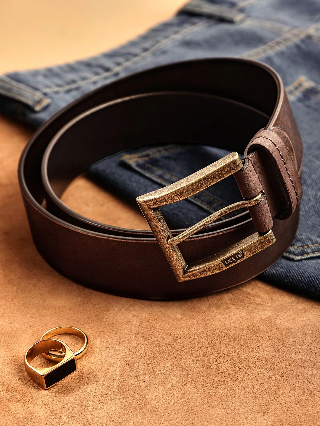 Men's Brown Solid Belt