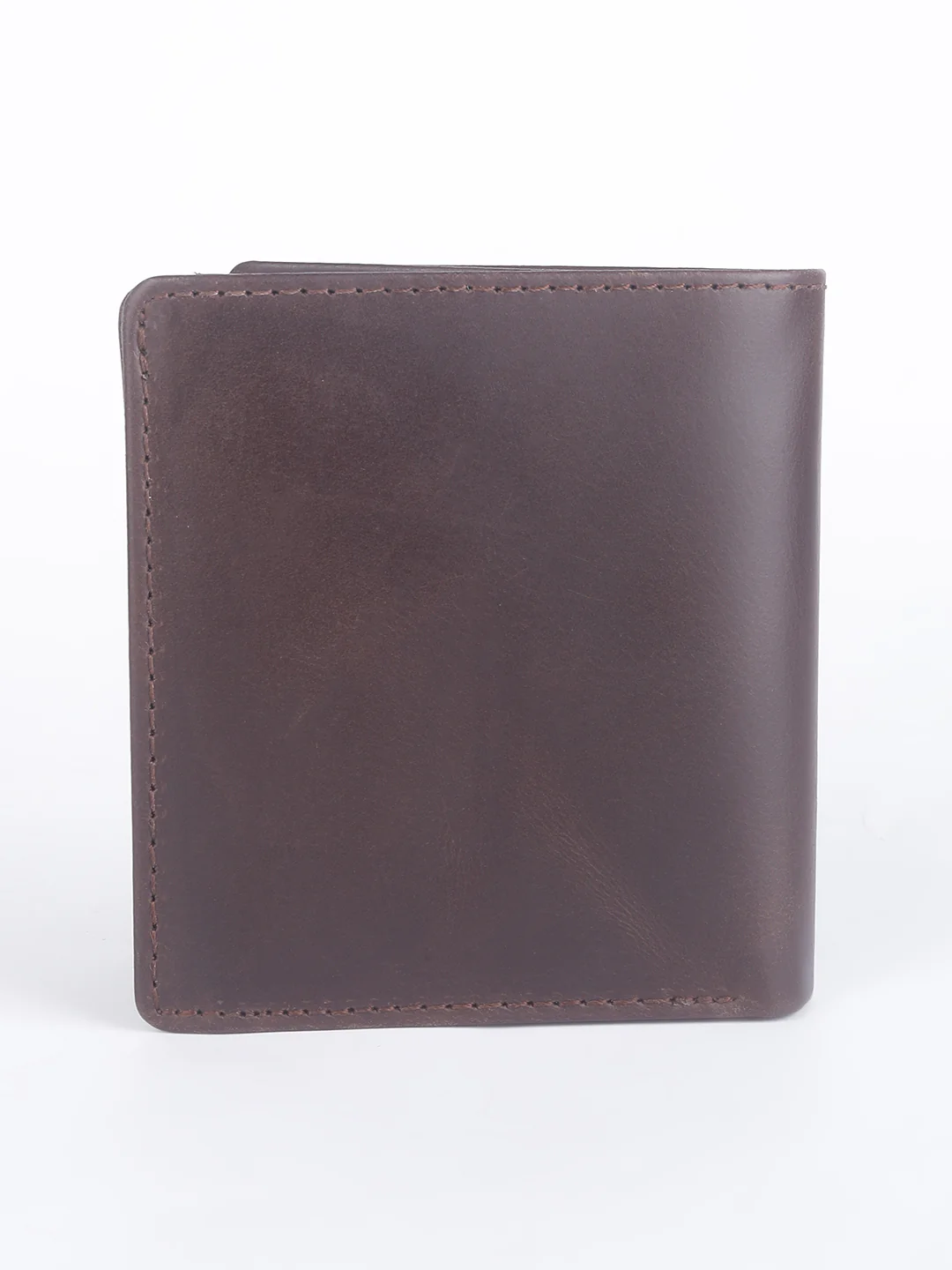 Men's Brown Solid Bi-Fold Wallet - Image 4