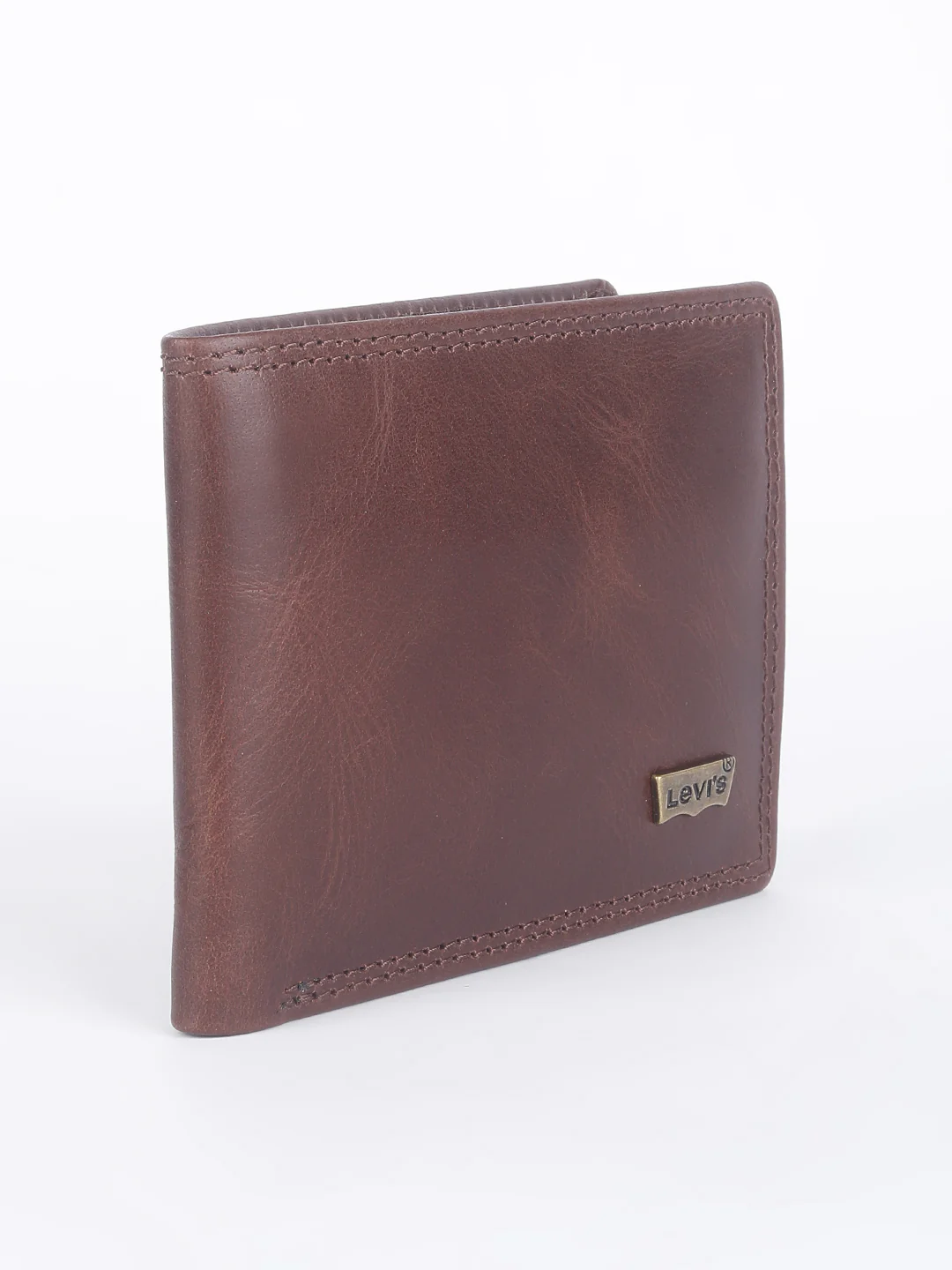Men's Brown Solid Bi-Fold Wallet - Image 3